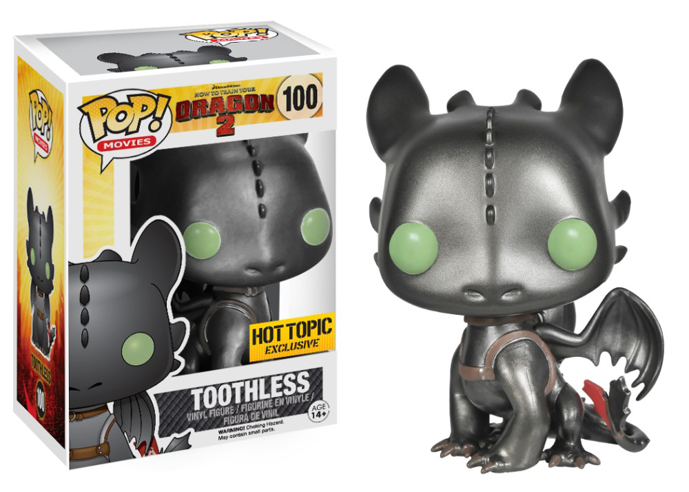 Funko Pop! How to Train Your Dragon 2 Toothless Metallic Exclusive #100 