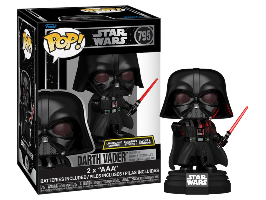 Funko Pop! Star Wars Darth Vader with Lightsaber Lights and Sound #795