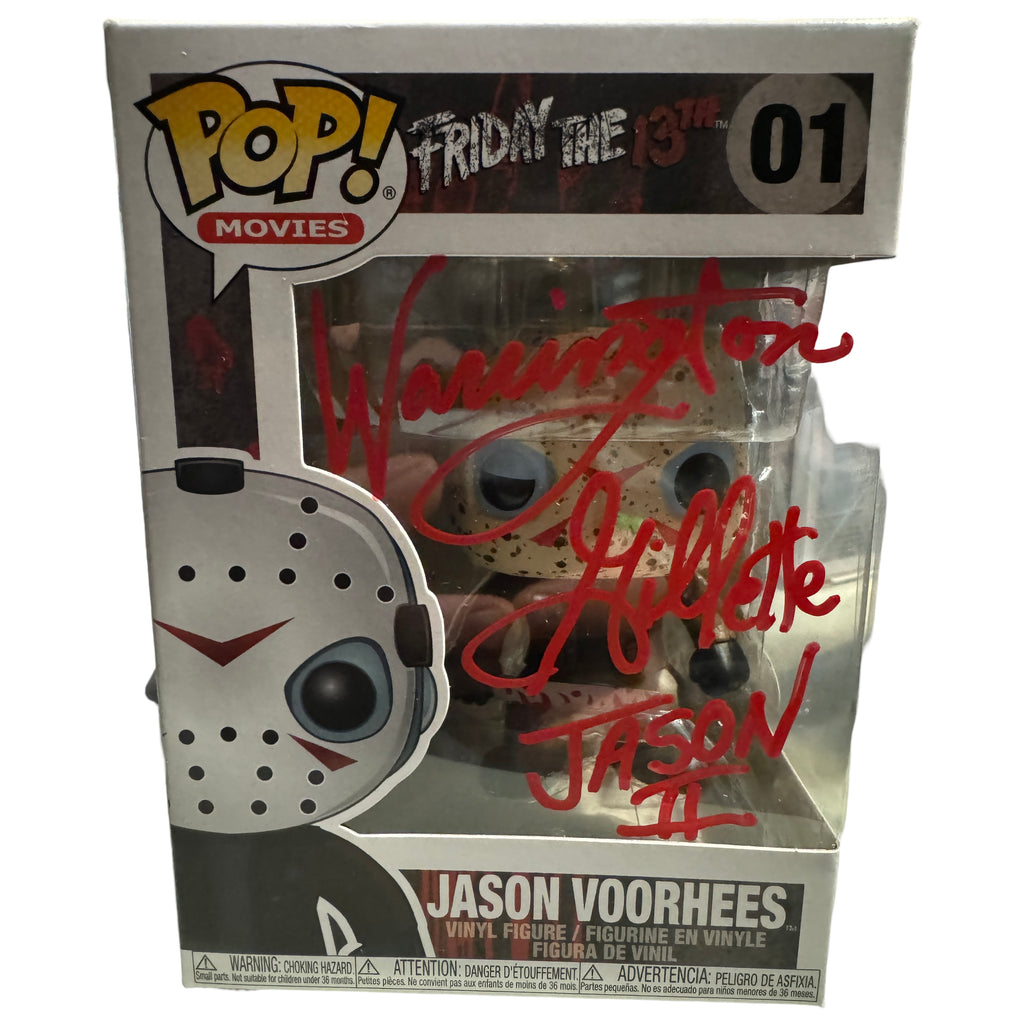 Funko Pop! Jason Vorhees Signed Autographed By Warrington Gillette (Friday the 13th II) #01 (JSA Certified)