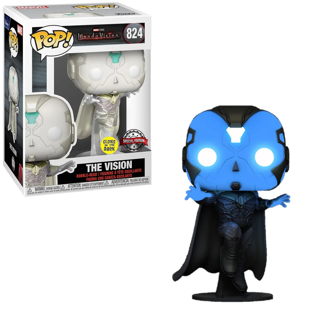 (Box Damage) Funko Pop! Wandavision The Vision Glow Exclusive #824 (Special Edition)