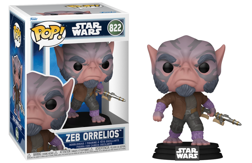 Funko Pop! Star Wars The Mandalorian and Grogu Zeb Orrelios #822
