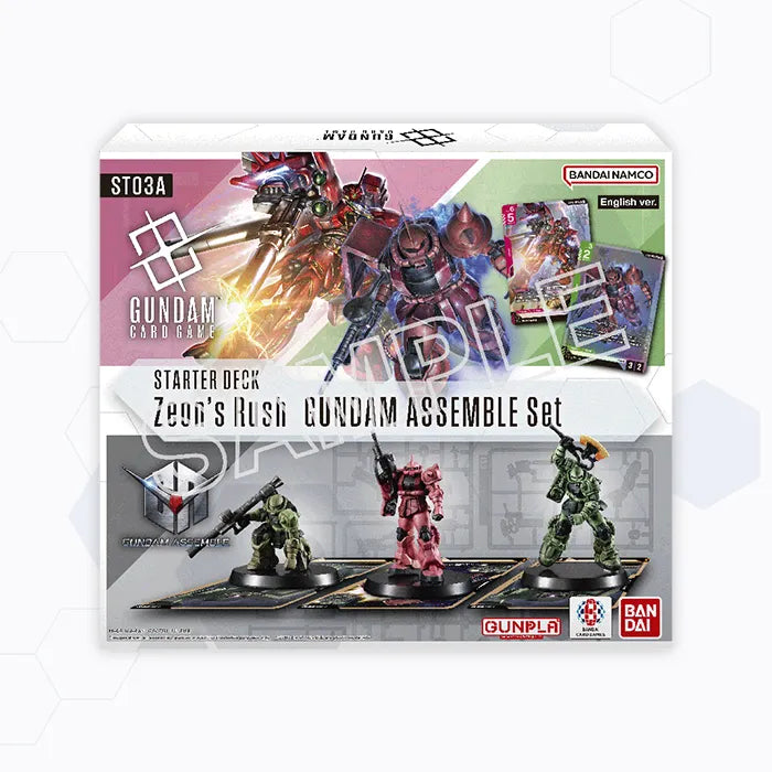 Gundam Card Game ST03A Starter Deck Zeon's Rush Gundam Assemble Set