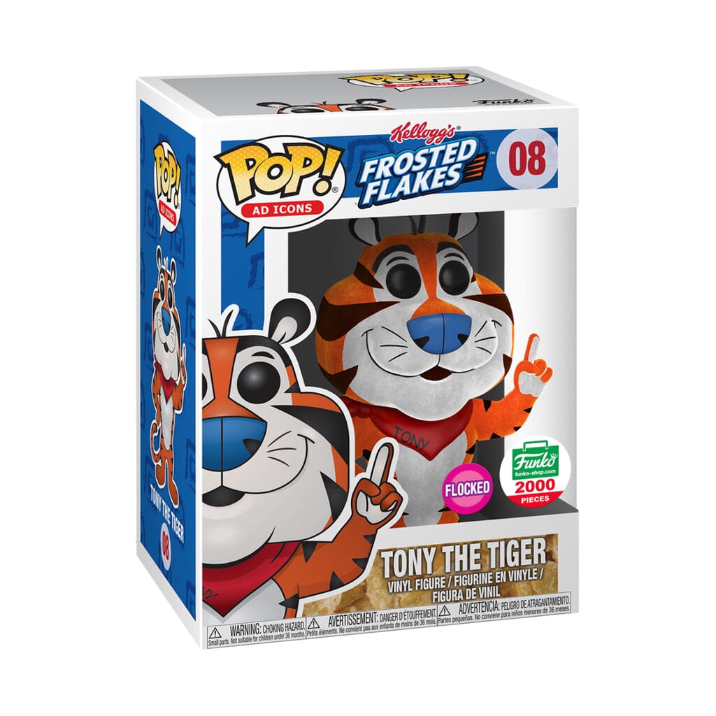 Ad Icons Tony the Tiger (Flocked) Exclusive Funko Pop! (2000 Pcs) #08 (Light Crease) - Undiscovered Realm
