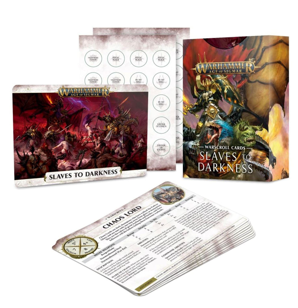 Age of Sigmar Slaves to Darkness Warscroll Cards - Undiscovered Realm