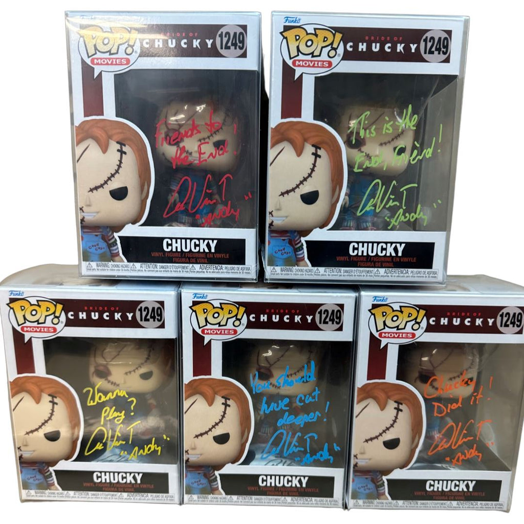 Alex Vincent (Andy) Signed Autographed Bride of Chucky Funko Pop! #1249 (JSA Certified) (Quotes and Colors May Vary) - Undiscovered Realm