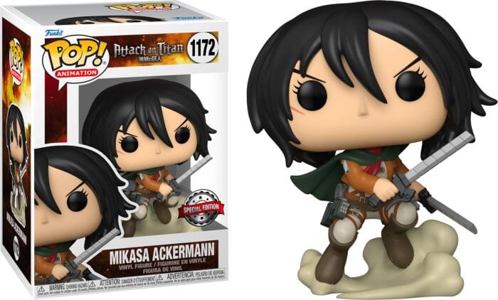 Attack On Titan Mikasa Ackermann (With Swords) Exclusive Funko Pop #1172  (Special Edition Sticker)