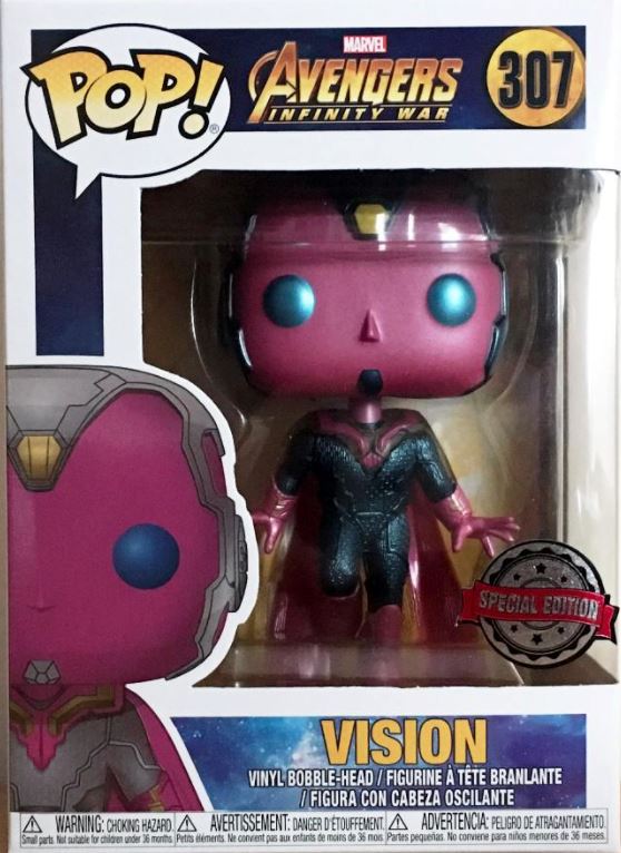 Avengers Infinity War Vision Exclusive (Special Edition Sticker) Funko Pop! #307 - Undiscovered Realm
