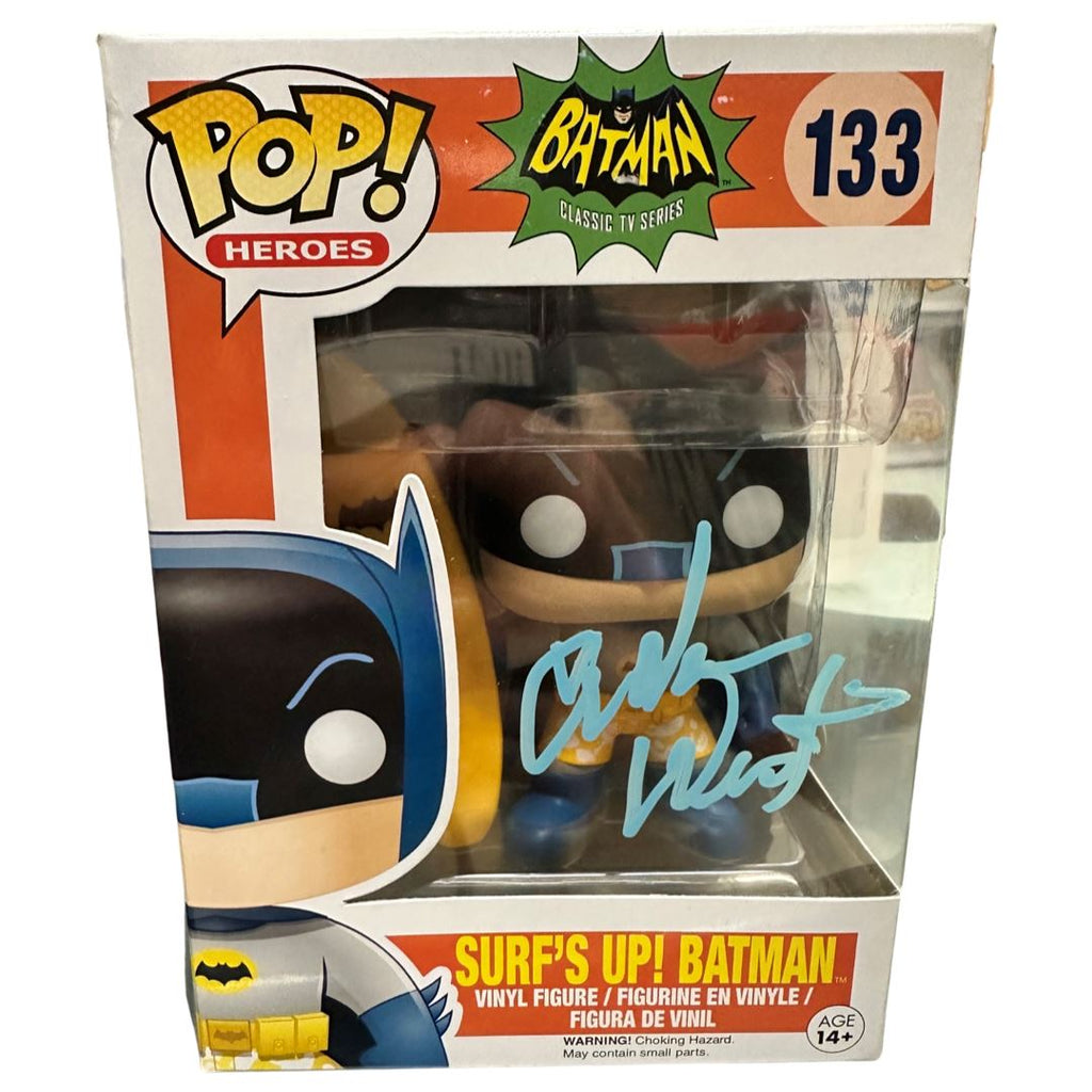Batman 66 Classic TV Series Surf's Up Batman SIGNED Autographed by Adam West Funko Pop! #133 (JSA Certified) - Undiscovered Realm