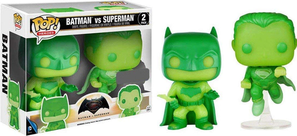 Batman Vs Superman Dawn of Justice Batman vs Superman Glow Exclusive 2 Pack Funko Pop! - Undiscovered Realm