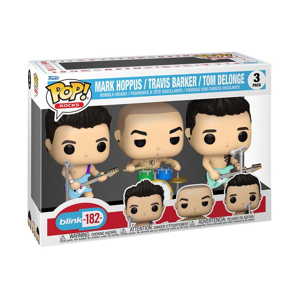 Blink 182 Mark Hoppus Travis Barker Tom Delonge (What's My Age Again) Funko Pop! 3 Pack - Undiscovered Realm