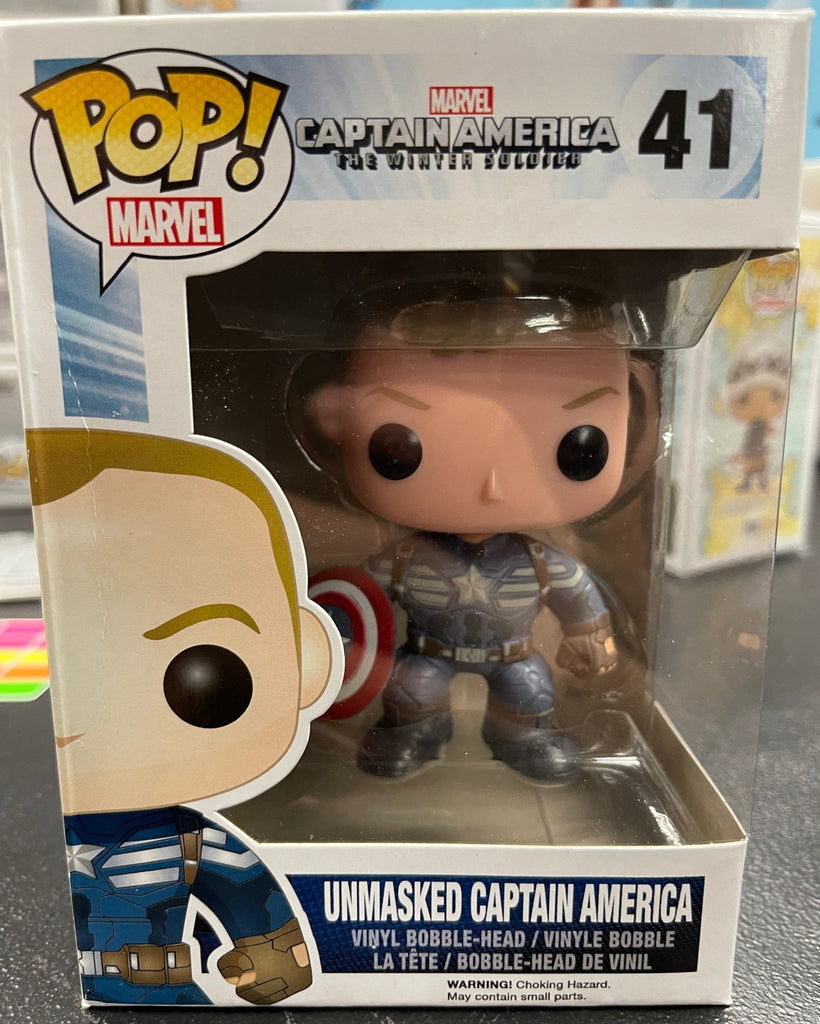 Captain America The Winter Soldier Unmasked Captain America Exclusive Funko Pop! #41 (No Sticker) - Undiscovered Realm
