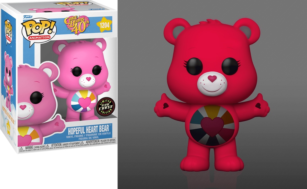 Care Bears 40th Hopeful Heart Bear Glow Chase Funko Pop! #1204 - Undiscovered Realm