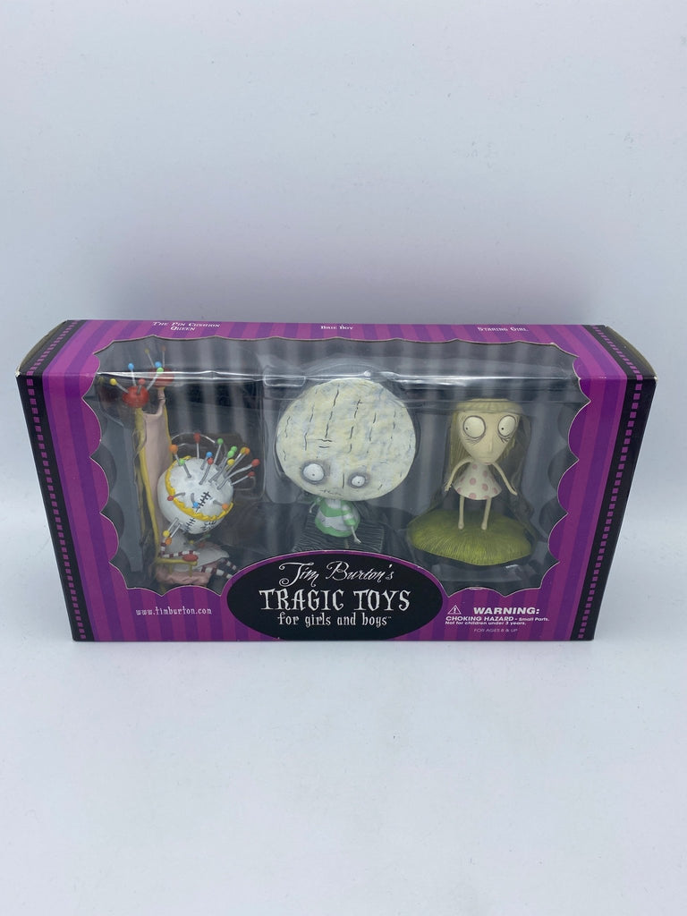Dark Horse Deluxe Tim Burton's Tragic Toys Three Pack (Pin Cushion Queen, Brie Boy, Staring Girl) - Undiscovered Realm
