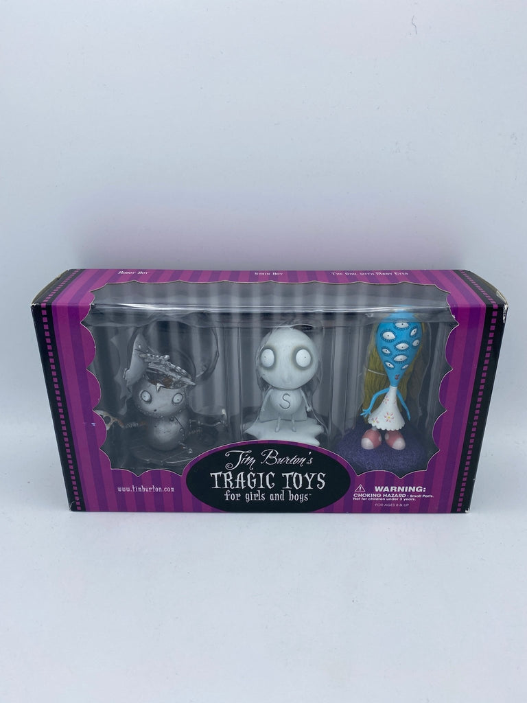 Dark Horse Deluxe Tim Burton's Tragic Toys Three Pack (Robot Boy, Stain Boy, Girl With Many Eyes) - Undiscovered Realm