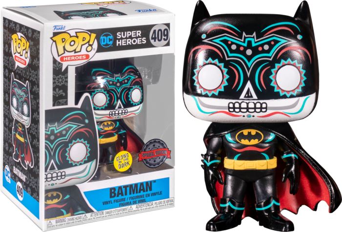 DC Batman Dia De Los (Day of the Dead) (Glow) Exclusive Funko Pop! #409 (Special Edition Sticker) - Undiscovered Realm