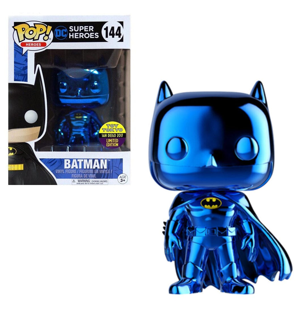 DC Blue Chrome Batman Exclusive Funko Pop! #144 - Undiscovered Realm