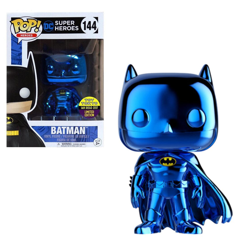Limited Edition Batman 144 Pop Chrome DC Blue Chrome Batman
