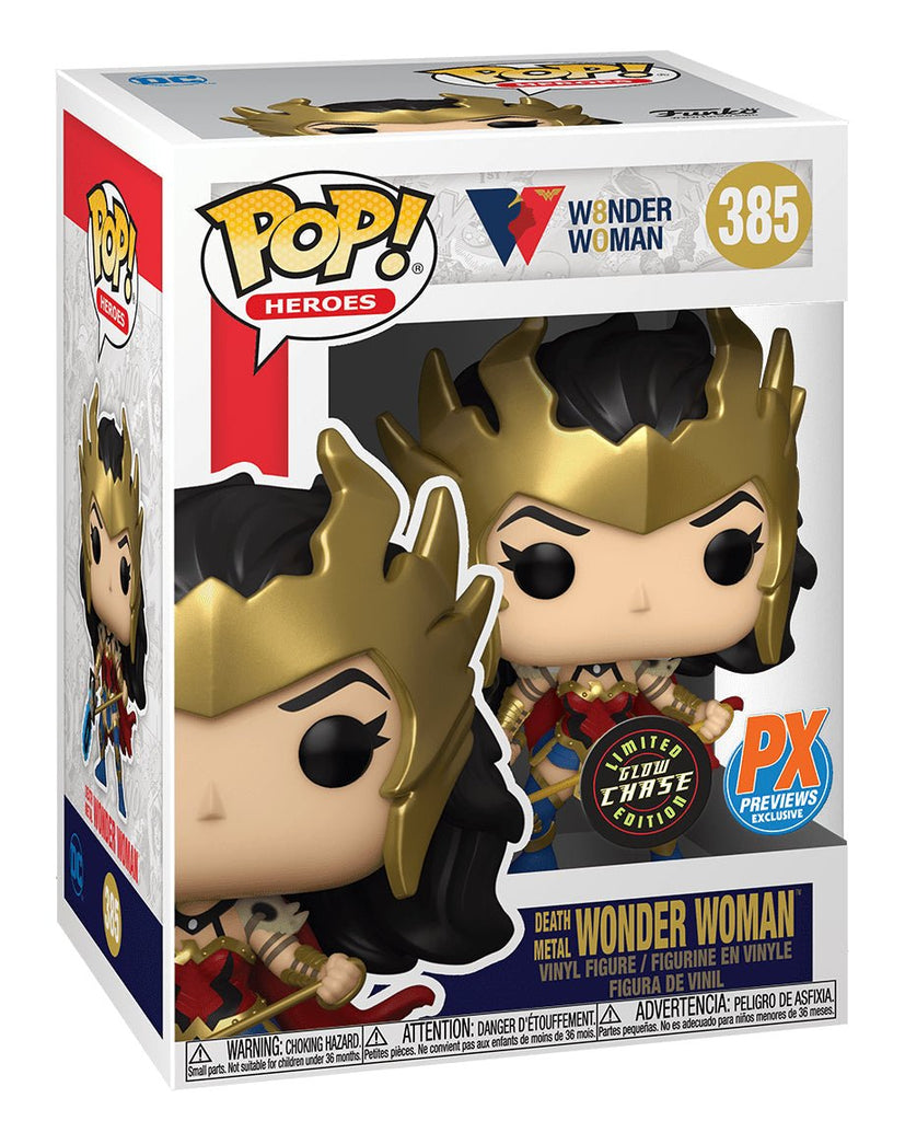DC Heroes Death Metal Wonder Woman Glow Chase Exclusive Funko Pop! #385 - Undiscovered Realm