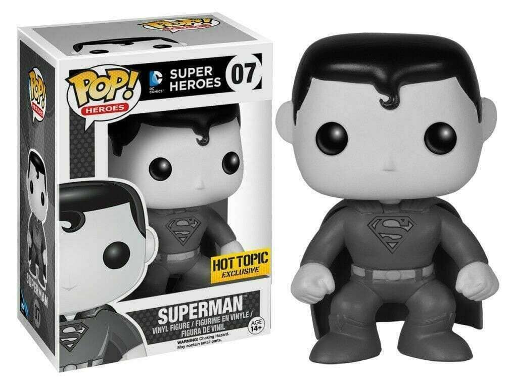 DC Super Heroes Superman Black and White Exclusive Funko Pop! #07 - Undiscovered Realm