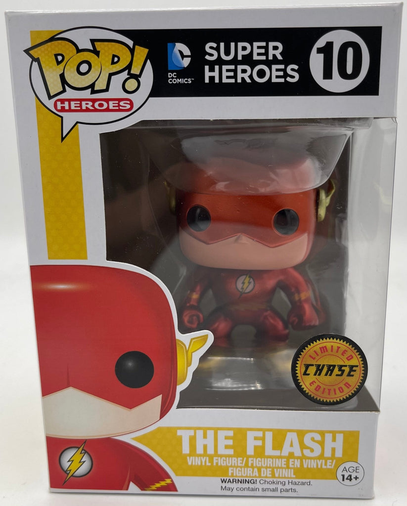 DC Super Heroes The Flash (Metallic) Chase Funko Pop! #10 (Shelf Wear) - Undiscovered Realm