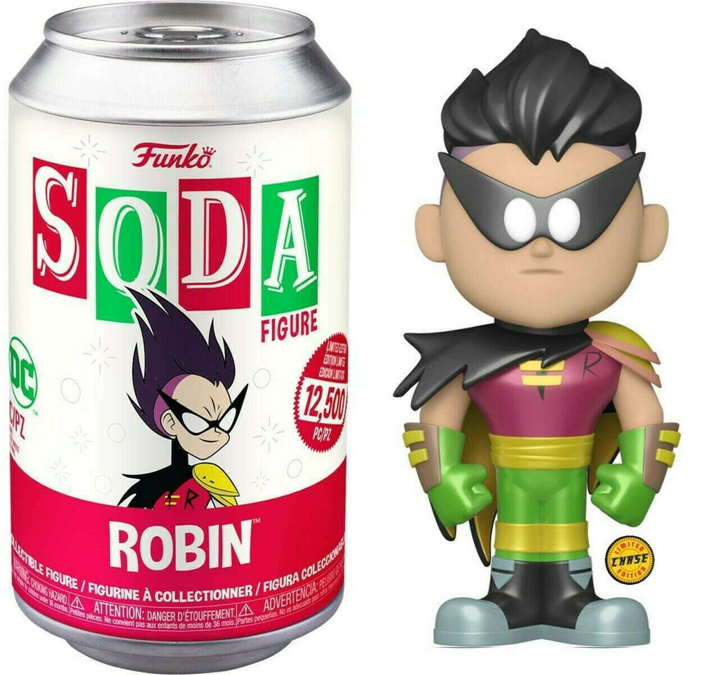 DC Teen Titans Robin (Metallic) Chase Funko Vinyl Soda (Opened Can) - Undiscovered Realm