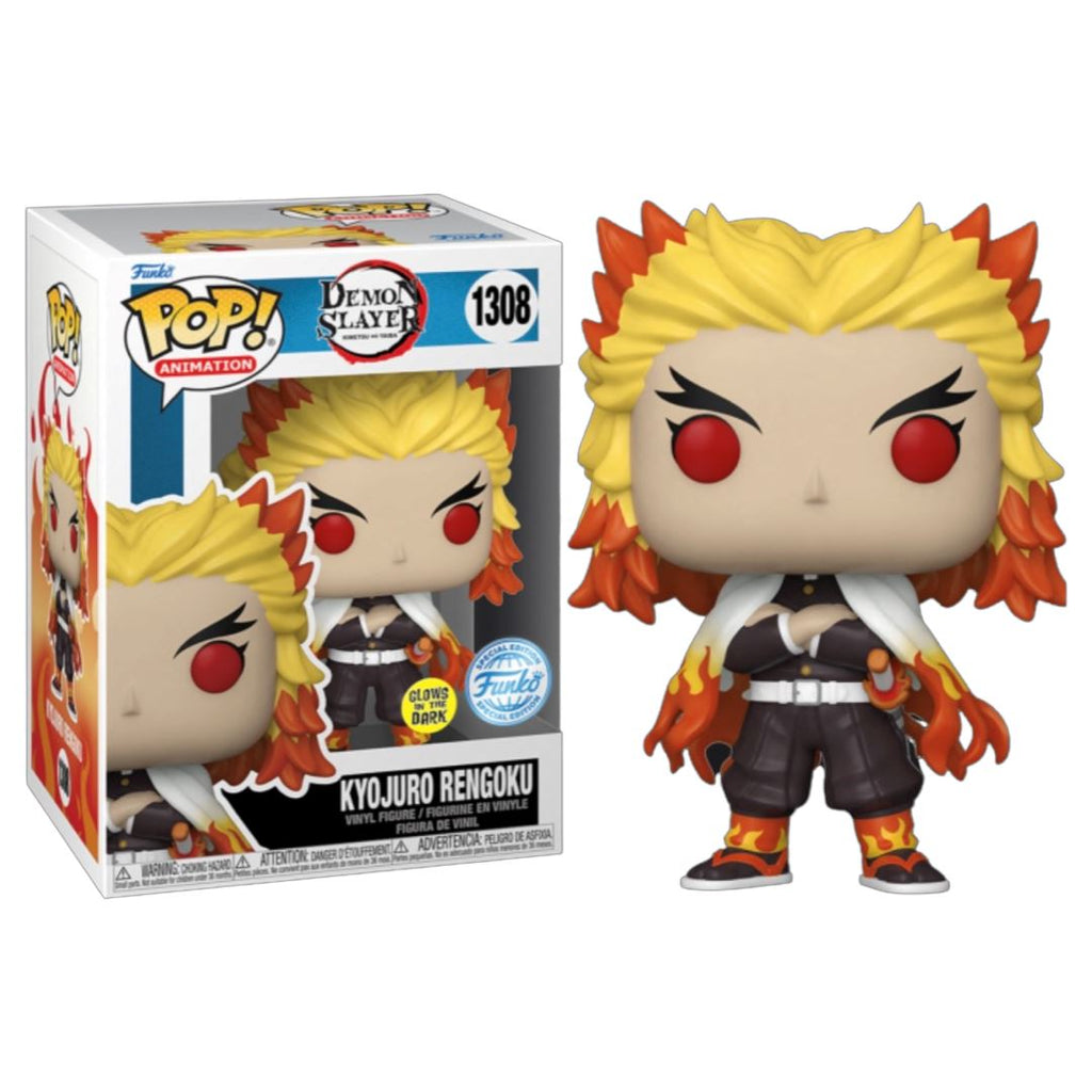 Demon Slayer S2 Kyojuro Rengoku (Glow) Exclusive Funko Pop! #1308 (Special Edition Sticker) - Undiscovered Realm