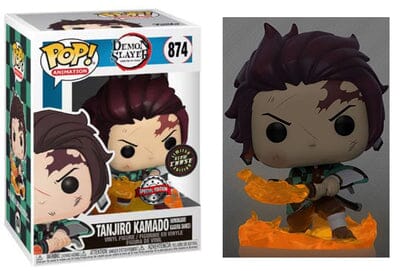Demon Slayer Tanjiro (Flaming Blade) Chase (Glow) Exclusive Funko Pop! #874 (Special Edition Sticker) - Undiscovered Realm