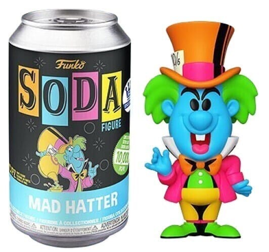 Disney Alice In Wonderland Mad Hatter (Black Light) Exclusive Funko Vinyl Soda (Opened Can) - Undiscovered Realm