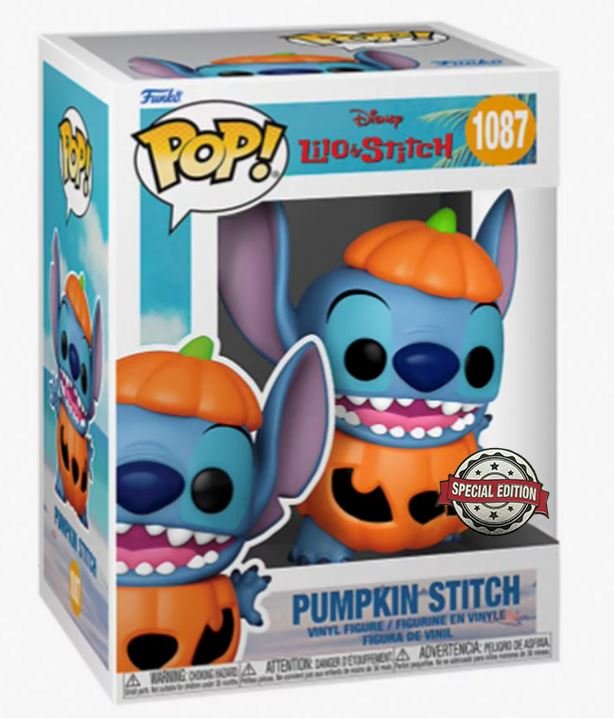 Disney Lilo and Stitch Pumpkin Stitch Funko Pop! #1087 (Special Edition Sticker) - Undiscovered Realm