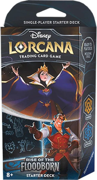 Disney Lorcana: Rise of the Floodborn Starter Deck (Amber & Sapphire) –  Undiscovered Realm