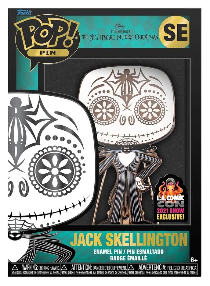 Disney Nightmare Before Christmas Jack Skellington (Glow) Exclusive Funko Pop! Enamel Pin - Undiscovered Realm