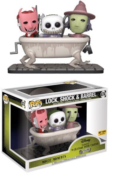 Disney Nightmare Before Christmas Lock, Shock & Barrel in Tub Movie Moment Exclusive Funko Pop! #474 - Undiscovered Realm