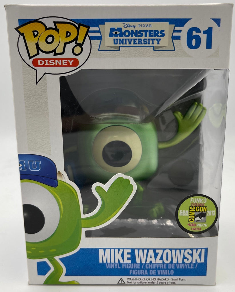 Disney Pixar Monsters University Mike Wazowski Metallic SDCC Exclusive (480 pcs) Funko Pop! #61 (Light Box Damage) - Undiscovered Realm