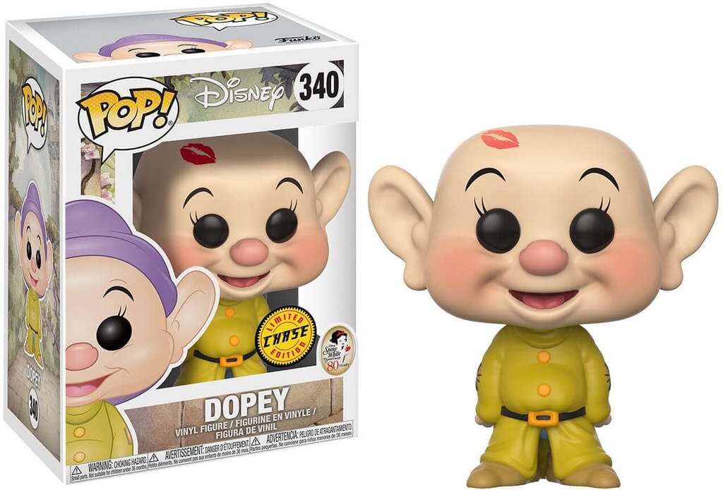 Disney Snow White Dopey (Kisses) Chase Funko Pop! #340 - Undiscovered Realm