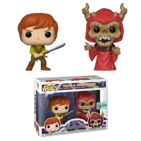 Disney The Black Cauldron Taran & Horned King SDCC (Official Sticker) Exclusive 2 Pack Funko Pop! - Undiscovered Realm