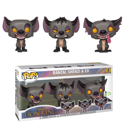 Disney The Lion King Banzai, Shenzi & Ed ECCC (Official Sticker) Exclusive 3 Pack Funko Pop! - Undiscovered Realm