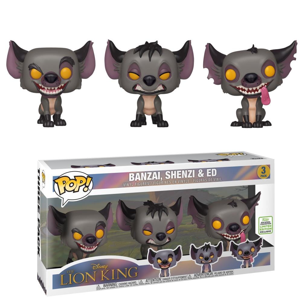 Disney The Lion King Banzai, Shenzi & Ed Spring Convention Exclusive 3 Pack Funko Pop! - Undiscovered Realm