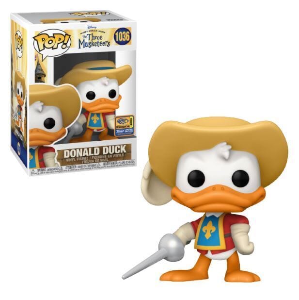 Disney The Three Musketeers Donald Duck Wondercon Exclusive (Official Sticker) Funko Pop! #1036 - Undiscovered Realm