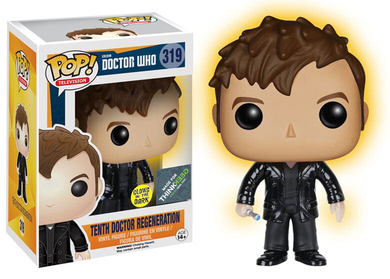 Doctor Who Tenth Doctor Regeneration Glow Exclusive Funko Pop! #319 - Undiscovered Realm