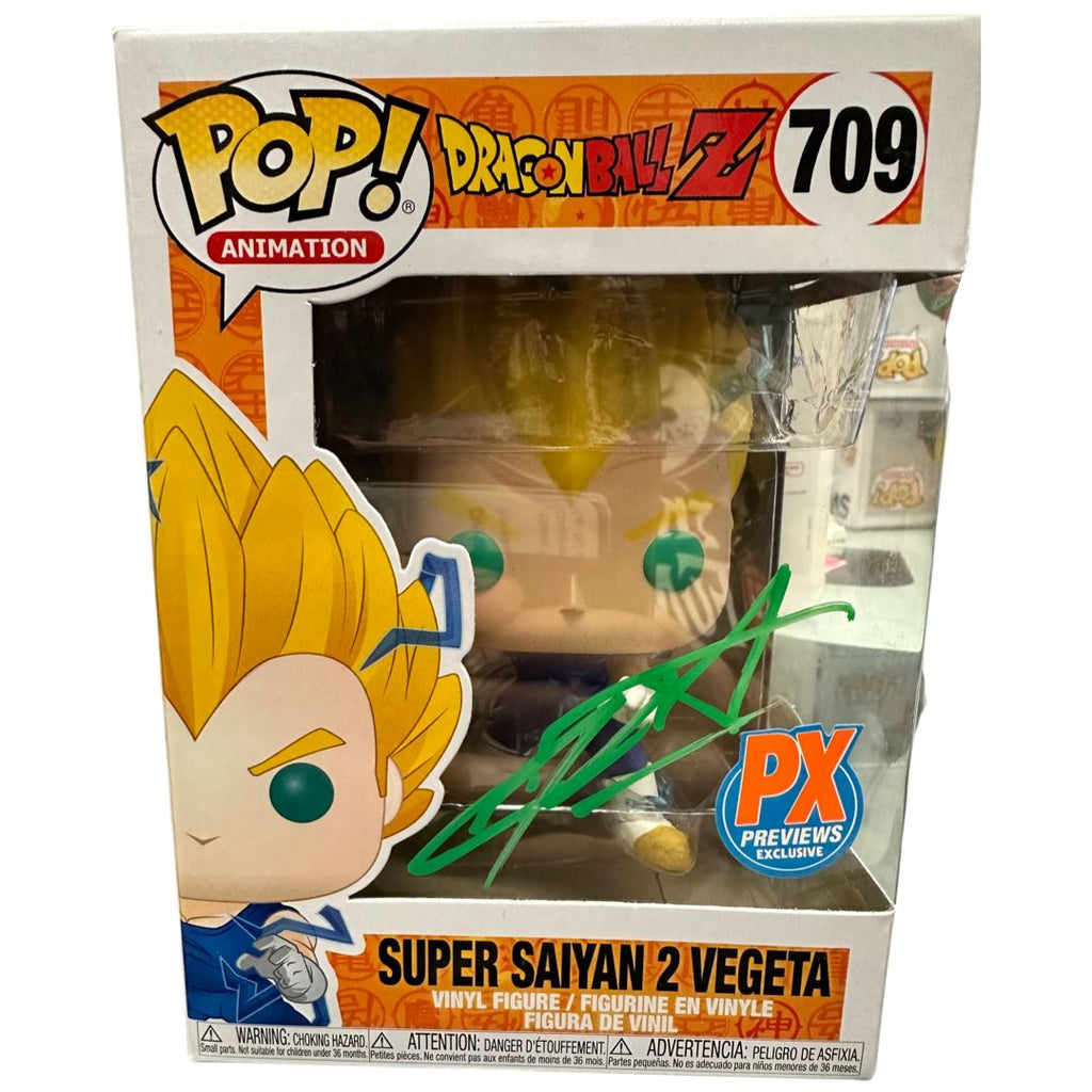 Dragon Ball Z Super Saiyan 2 Vegeta SIGNED Autographed by Chris Sabat Exclusive Funko Pop! #709 (JSA Certified) (Styles and Colors May Vary) - Undiscovered Realm