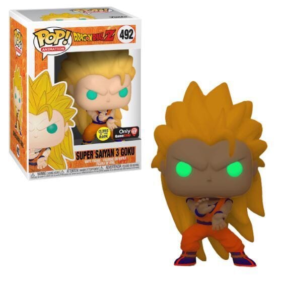 Dragon Ball Z Super Saiyan 3 Goku Glow In The Dark Exclusive Funko Pop! #492 - Undiscovered Realm