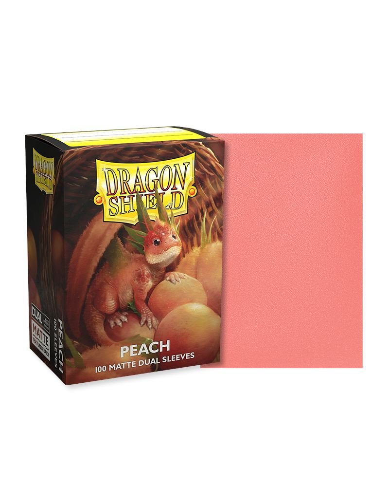 Dragon Shield Standard Size Card Sleeves 100 Count Dual Matte Peach - Undiscovered Realm