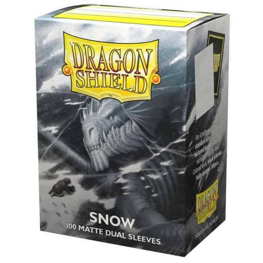 Dragon Shield Standard Size Card Sleeves 100 Count Dual Matte Snow - Undiscovered Realm