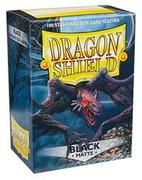 Dragon Shield Standard Size Card Sleeves 100 Count Matte Black - Undiscovered Realm