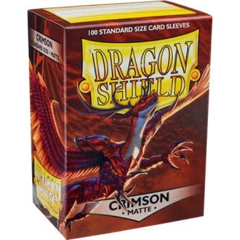 Dragon Shield Standard Size Card Sleeves 100 Count Matte Crimson - Undiscovered Realm