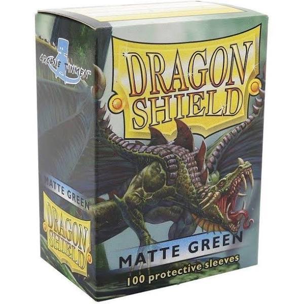 Dragon Shield Standard Size Card Sleeves 100 Count Matte Green - Undiscovered Realm