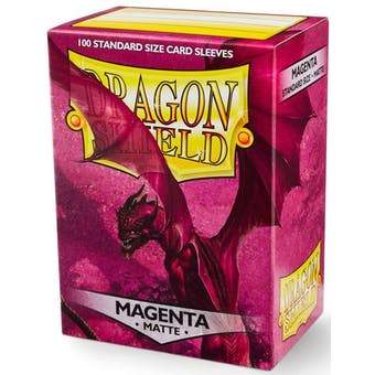 Dragon Shield Standard Size Card Sleeves 100 Count Matte Magenta - Undiscovered Realm