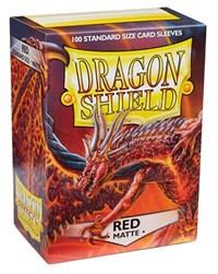 Dragon Shield Standard Size Card Sleeves 100 Count Matte Red - Undiscovered Realm