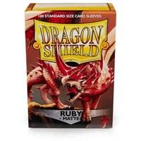 Dragon Shield Standard Size Card Sleeves 100 Count Matte Ruby - Undiscovered Realm