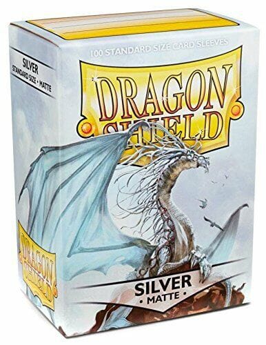 Dragon Shield Standard Size Card Sleeves 100 Count Matte Silver - Undiscovered Realm
